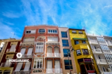 Spain Cartagena - Coloured Buildings (Watermarked)